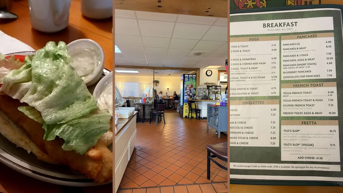 American restaurant interior with counter service